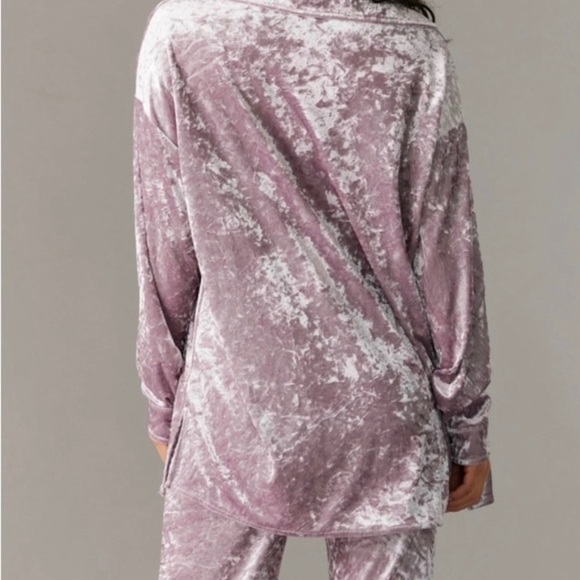 Playboy Velour Shacket Blouse - Picture 2 of 5